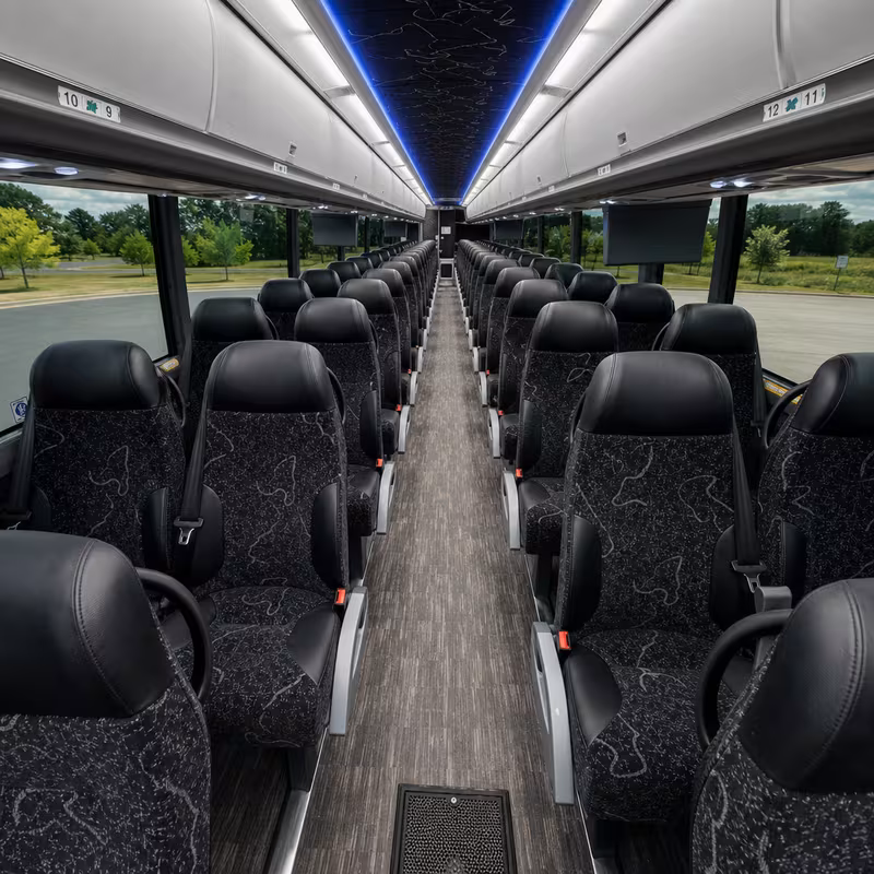 40-56 Passenger Charter Bus Interior