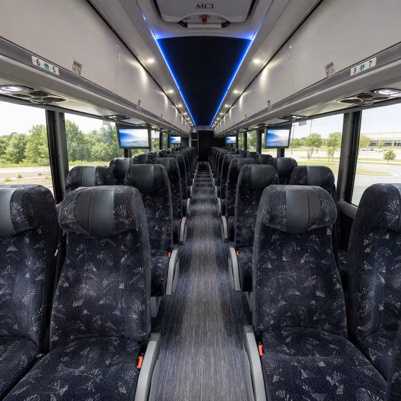 40-56 Passenger Charter Bus Interior