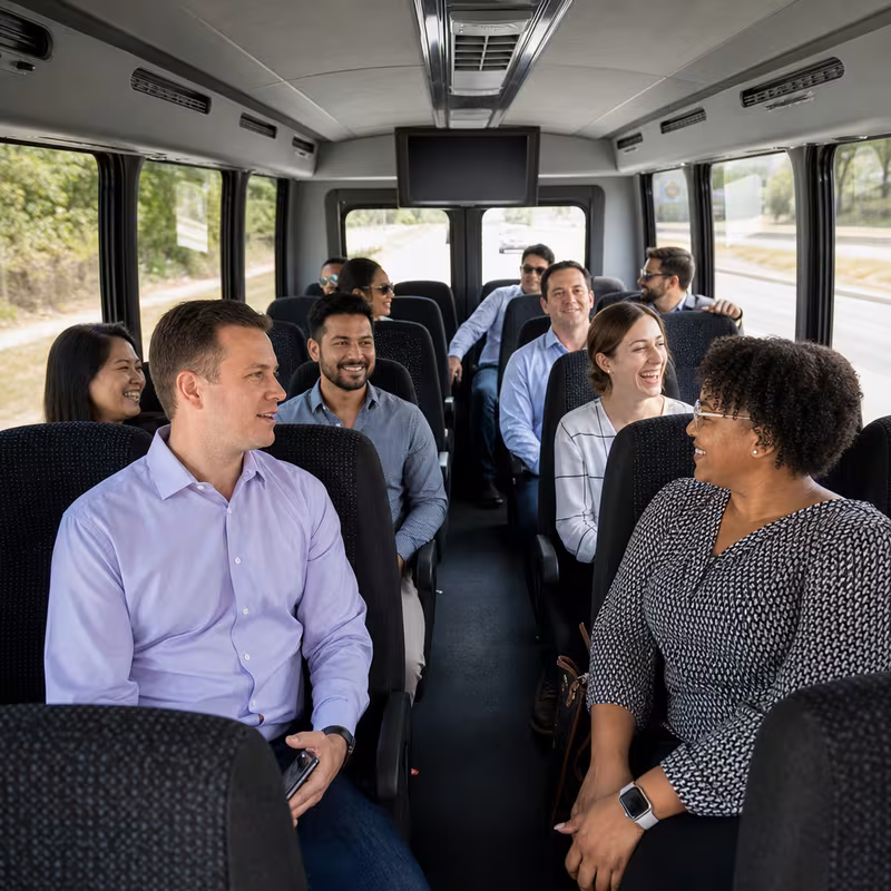 Black Mercedes Sprinter van staged for an Lakewood Corporate Transportation group