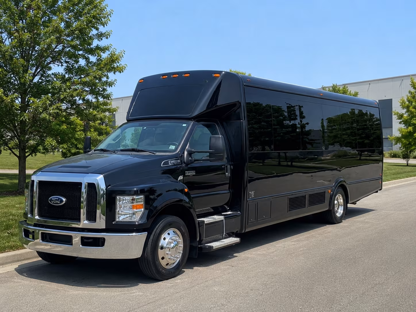Interior of a party bus rental serving Lakewood