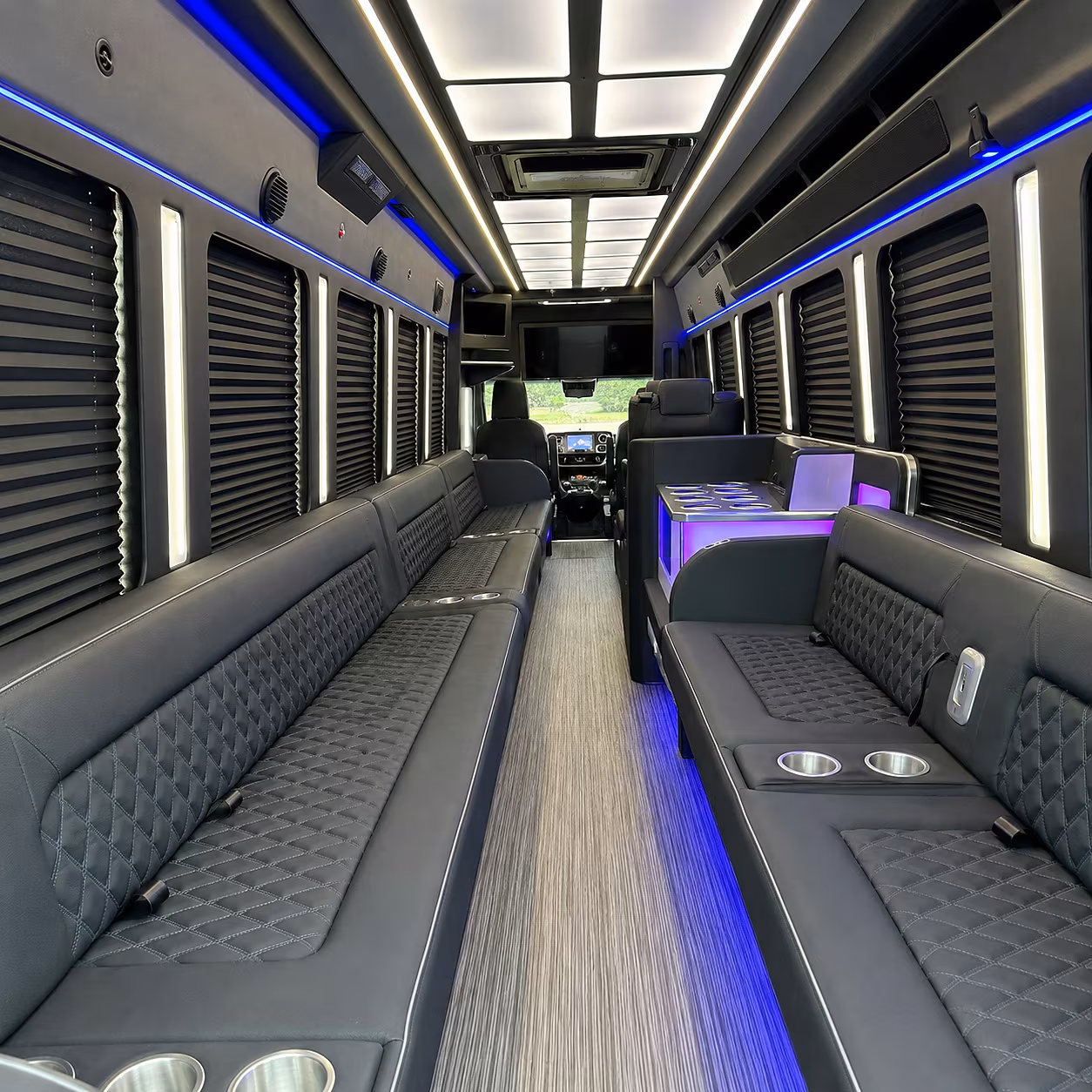 Lakewood Bachelor & Bachelorette Transportation party bus interior