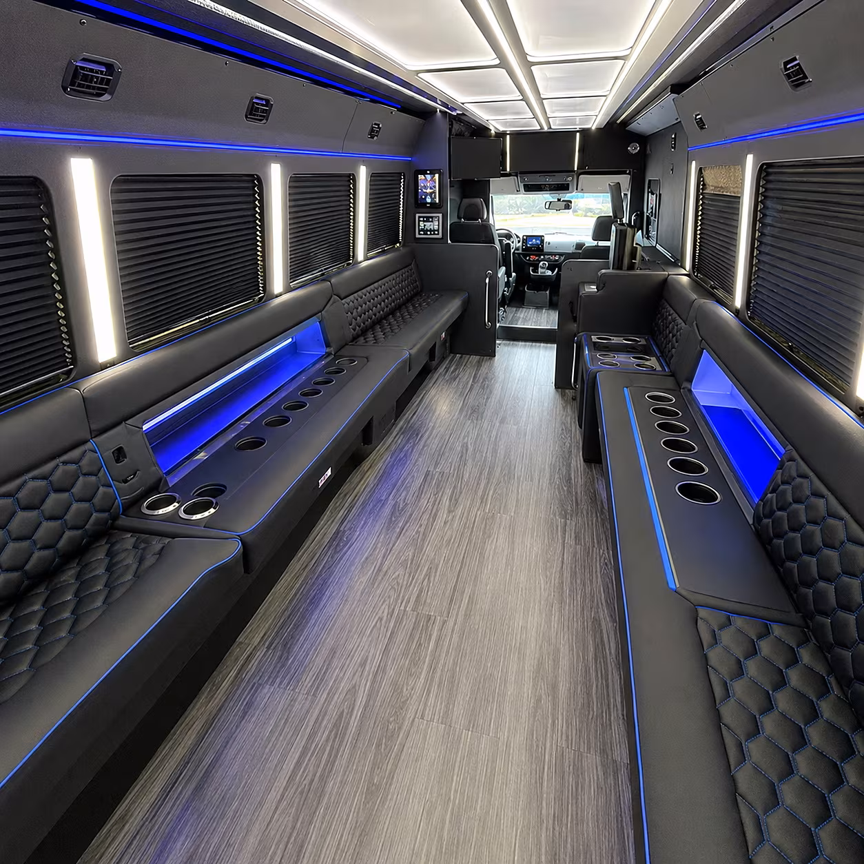 Lakewood Bachelor & Bachelorette Transportation party bus interior