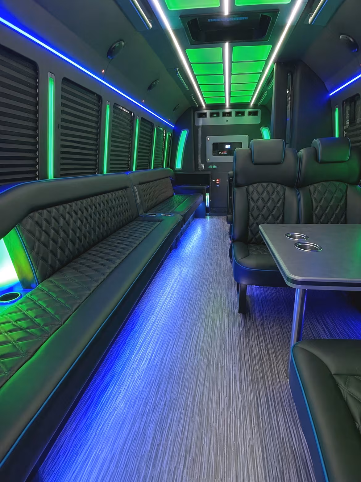 Lakewood Concert & Music Festival Transportation party bus interior