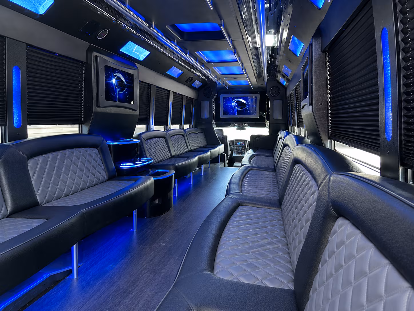 Lakewood Concert & Music Festival Transportation party bus interior