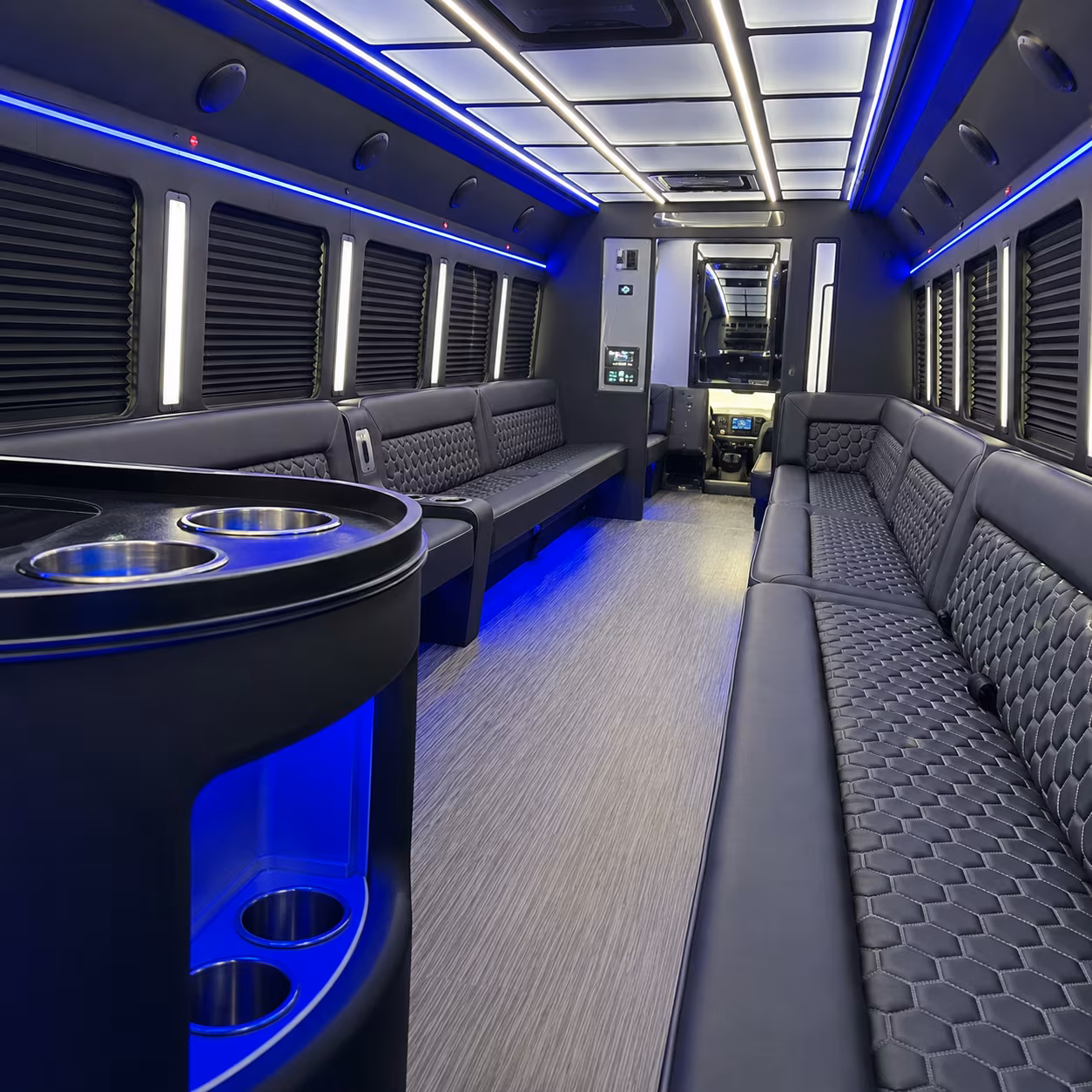Lakewood Private Event Transportation party bus exterior