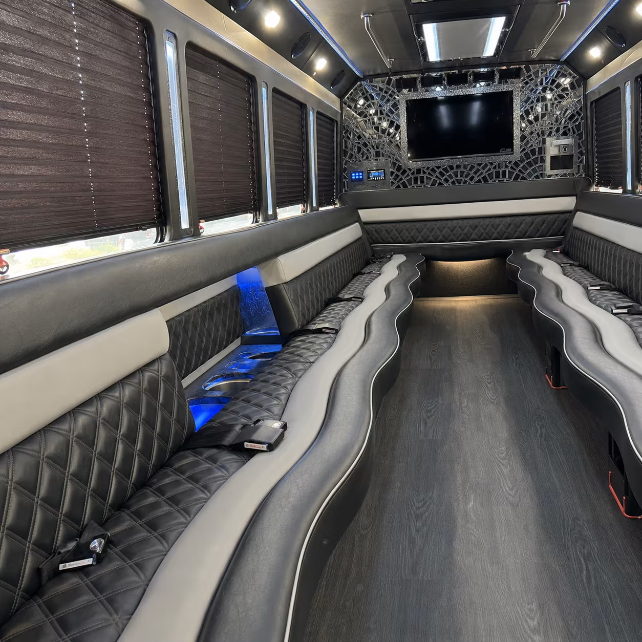 Lakewood Private Event Transportation party bus exterior