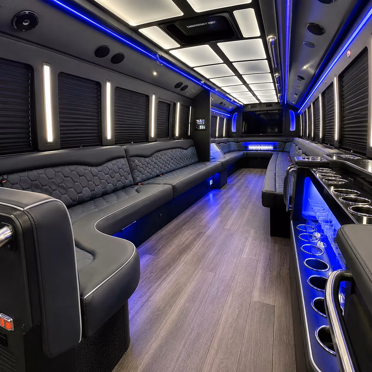 Lakewood Prom & Homecoming Transportation party bus interior