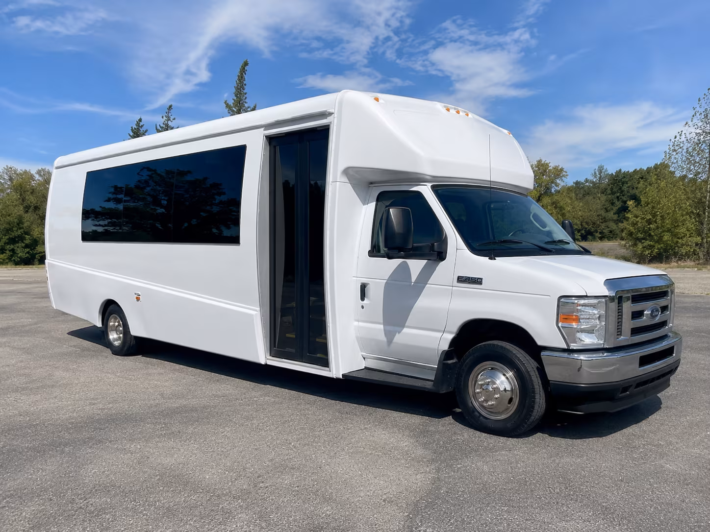 Lakewood Wedding Transportation party bus exterior