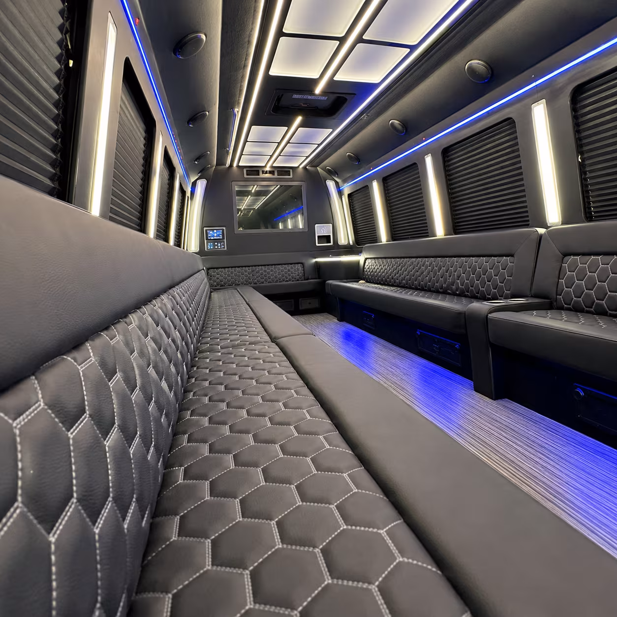 Lakewood Wedding Transportation onboard seating