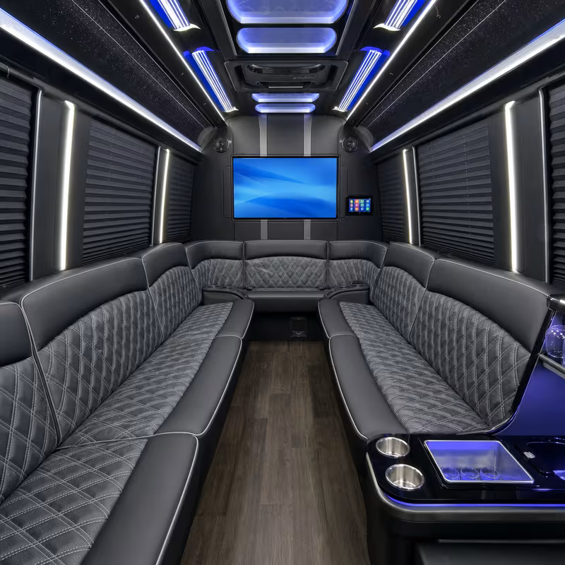 14 Passenger Sprinter Limo Interior